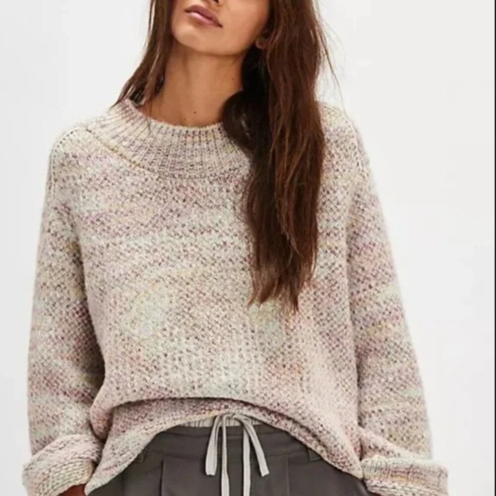 Free People Cotton Candy Pastel Knit Pullover